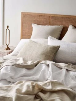 Emile Pure Linen European Pillowcase - Marshmallow 8 Emile Pure Linen European Pillowcase - Marshmallow -Best Home emile bedlinen marshmallow 2 4