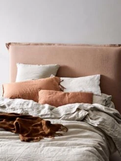 Emile Pure Linen Standard Pillowcase - Natural 8 Emile Pure Linen Standard Pillowcase - Natural -Best Home emile bedlinen natural 3 4