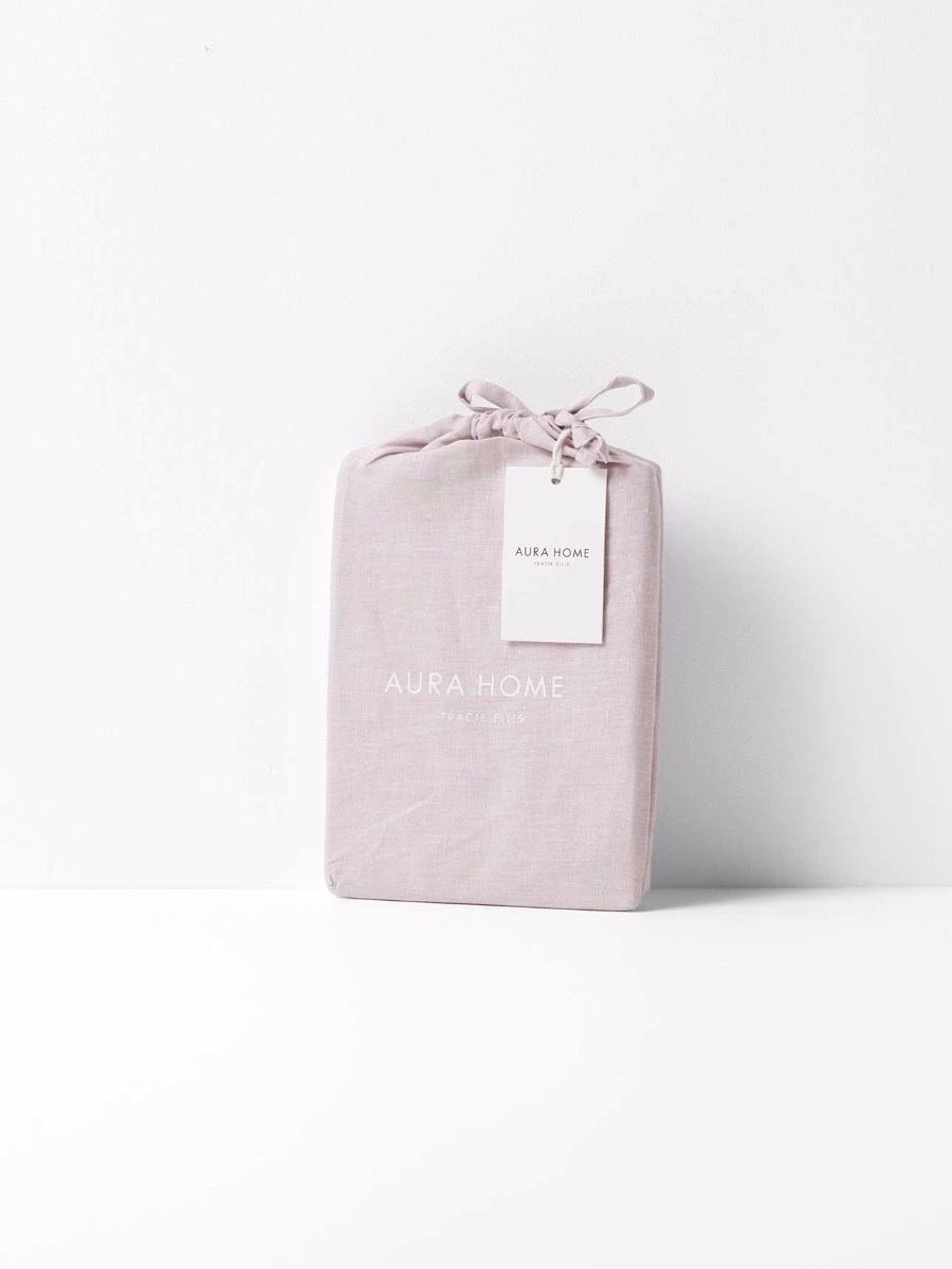 Emile Pure Linen European Pillowcase - Burnished Lilac 6 Emile Pure Linen European Pillowcase - Burnished Lilac - Image 4