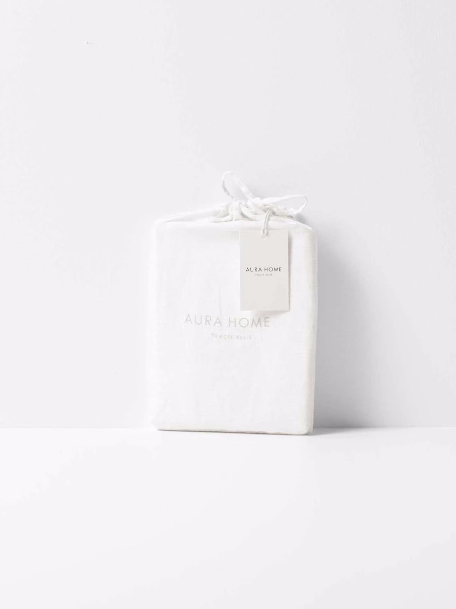 Emile Pure Linen European Pillowcase - Marshmallow 6 Emile Pure Linen European Pillowcase - Marshmallow - Image 4