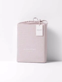 Emile Pure Linen Quilt Cover - Burnished Lilac -Best Home emile packaging quilt cover burnished lilac 1 3