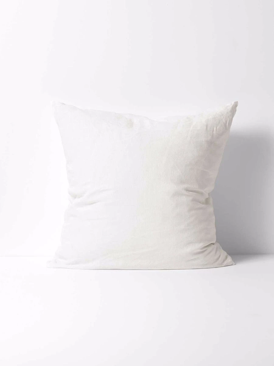 Emile Pure Linen European Pillowcase - Marshmallow 3 Emile Pure Linen European Pillowcase - Marshmallow