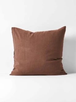 Emile Pure Linen European Pillowcase - Clove