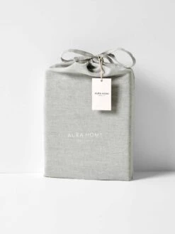 Emile Linen Flat Sheet - Glacier 9 Emile Linen Flat Sheet - Glacier -Best Home emile pure linen flat sheet glacier packaging 1