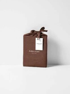 Emile Pure Linen European Pillowcase - Clove -Best Home emile pure linen pillowcase clove packaging