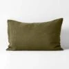Emile Linen Standard Pillowcase - Bronzed Olive -Best Home emile pure linen standard pillowcase bronzed olive