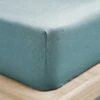 Emile Linen Fitted Sheet - Aegean Blue -Best Home emile sheets aegean blue 2
