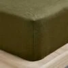 Emile Linen Fitted Sheet - Bronzed Olive -Best Home emile sheets bronzed olive 2
