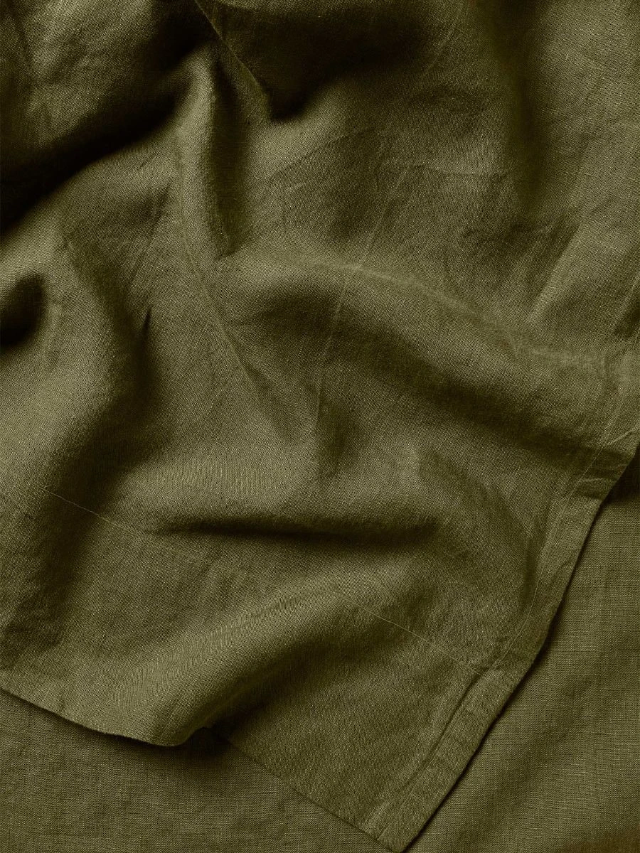 Emile Pure Linen Quilt Cover - Bronzed Olive 5 Emile Pure Linen Quilt Cover - Bronzed Olive - Image 3