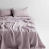 Emile Linen Flat Sheet - Burnished Lilac -Best Home emile sheets burnished lilac 1