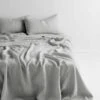 Emile Linen Flat Sheet - Glacier -Best Home emile sheets glacier 1
