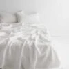 Emile Linen Flat Sheet - Marshmallow -Best Home emile sheets white 1 1