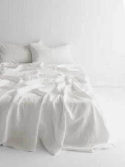Emile Linen Flat Sheet - Marshmallow