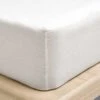 Emile Linen Fitted Sheet - Marshmallow -Best Home emile sheets white 2 2