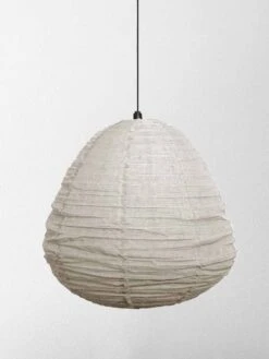 Fringed Linen Light Shade Large - Natural