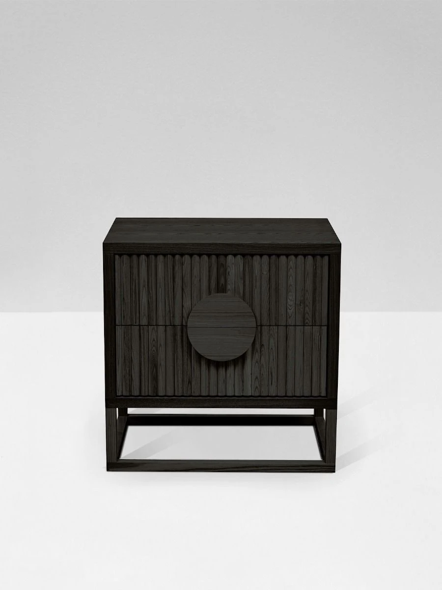 Benjamin Ripple Bedside Table - Black 4 Benjamin Ripple Bedside Table - Black - Image 2