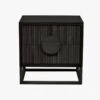 Benjamin Ripple Bedside Table - Black -Best Home globe west benjamin bedside table ripple black 6