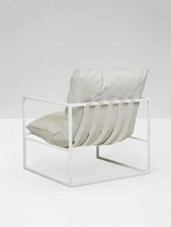 Aruba Outdoor Chair - White/ Putty -Best Home globewest aruba frame occasional chair puttywhite 3