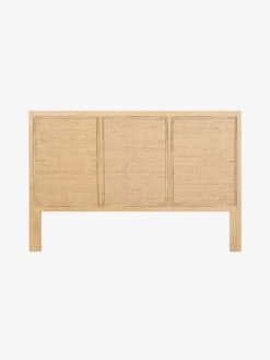 Tennyson Woven Bedhead In Natural Oak - Queen