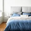 Halo Organic Cotton Quilt Cover - Bijou Blue -Best Home halo organic bedlinen bijou blue close