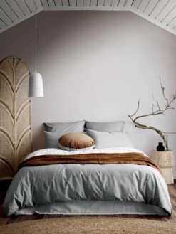 Halo Organic Cotton European Pillowcase - Pebble 5 Halo Organic Cotton European Pillowcase - Pebble -Best Home halo organic cotton bedlinen pebble 2