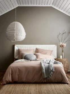Fringed Linen Light Shade - Marshmallow -Best Home halo organic cotton bedlinen rosewater 4