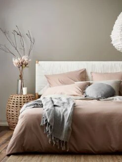 Halo Organic Cotton Quilt Cover - Rosewater -Best Home halo organic cotton bedlinen rosewater close