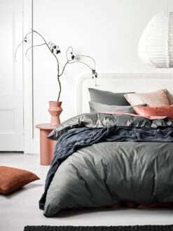 Halo Organic Sateen European Pillowcase - Shadow 6 Halo Organic Sateen European Pillowcase - Shadow -Best Home halo organic sateen bedlinen shadow 1