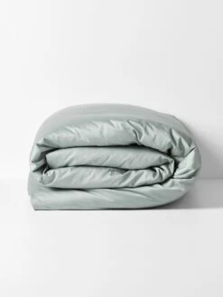 Halo Organic Sateen Quilt Cover - Mist 7 Halo Organic Sateen Quilt Cover - Mist -Best Home halo organic sateen quilt cover mist rolled 1