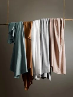 Halo Organic Cotton Sheet Set - Pebble -Best Home halo organic sheets hanging