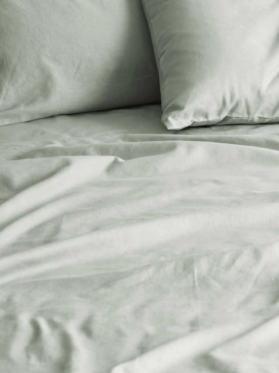 Halo Organic Cotton Sheet Set - Peppermint 4 Halo Organic Cotton Sheet Set - Peppermint - Image 2