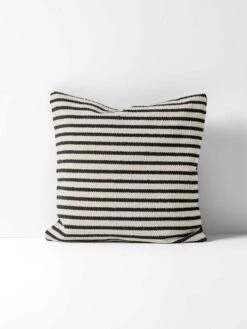 Hazel Stripe Cushion - Black