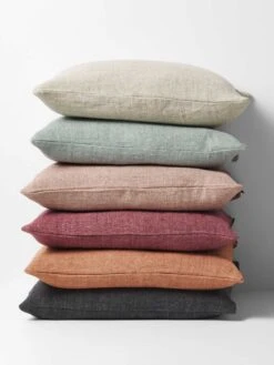 Heavy Linen Rectangle Cushion - Bluestone -Best Home heavy linen cushion 55cm stack2 6