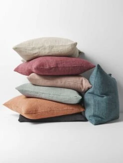 Heavy Linen Cushion - Hazelnut 11 Heavy Linen Cushion - Hazelnut -Best Home heavy linen cushion 55cm stack3 1
