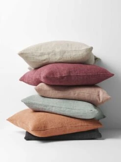 Heavy Linen Cushion - Bluestone -Best Home heavy linen cushion 55cm stack4 5