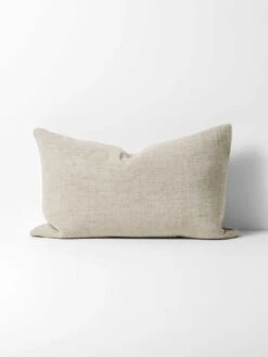 Heavy Linen Rectangle Cushion - Feather Grey