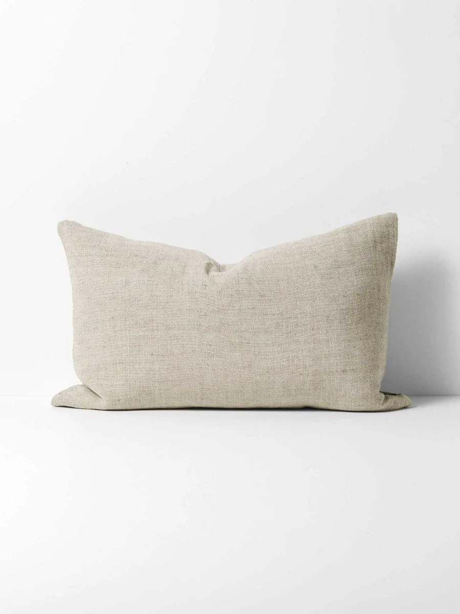 Heavy Linen Rectangle Cushion - Feather Grey 3 Heavy Linen Rectangle Cushion - Feather Grey