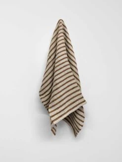 Heirloom Stripe Tea Towel - Tobacco