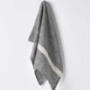 Herringbone Tea Towel - Charcoal -Best Home herringbone linen tea towel charcoal 1