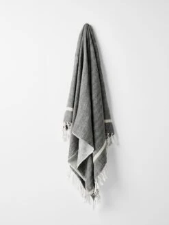Herringbone Throw - Charcoal