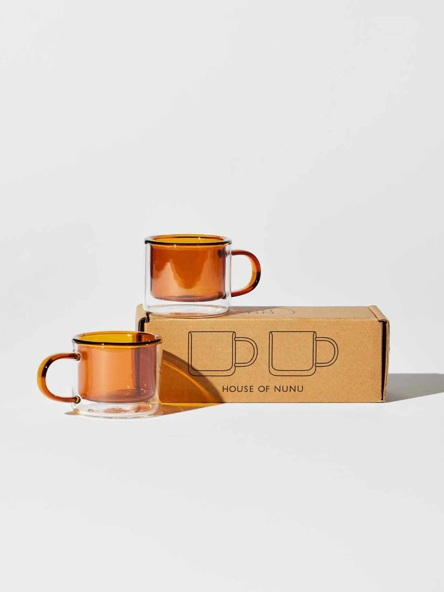 Shorty Espresso Cup Set - Amber 4 Shorty Espresso Cup Set - Amber - Image 2