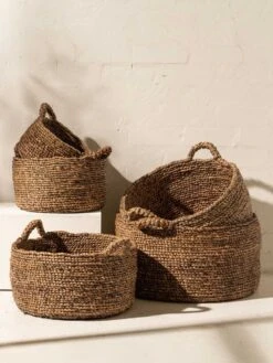 Elva Lowline Basket - Extra Small -Best Home inartisan elva lowline baskets natural 1 1