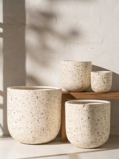 Inken Lightweight Shell Pot - Small 9 Inken Lightweight Shell Pot - Small -Best Home inartisan inken lightweight shell finish curved pots 2 1