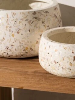 Shell Wide Planter - Small -Best Home inartisan koen lightweight shell finish open pots 3 1