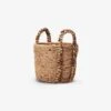 Ruhi Waterhyacinth Plaited Handle Basket - Small -Best Home inartisan ruhi plaited handle basket natural small