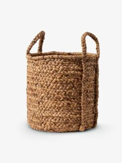Waterhyacinth Plaited Handle Basket - Large