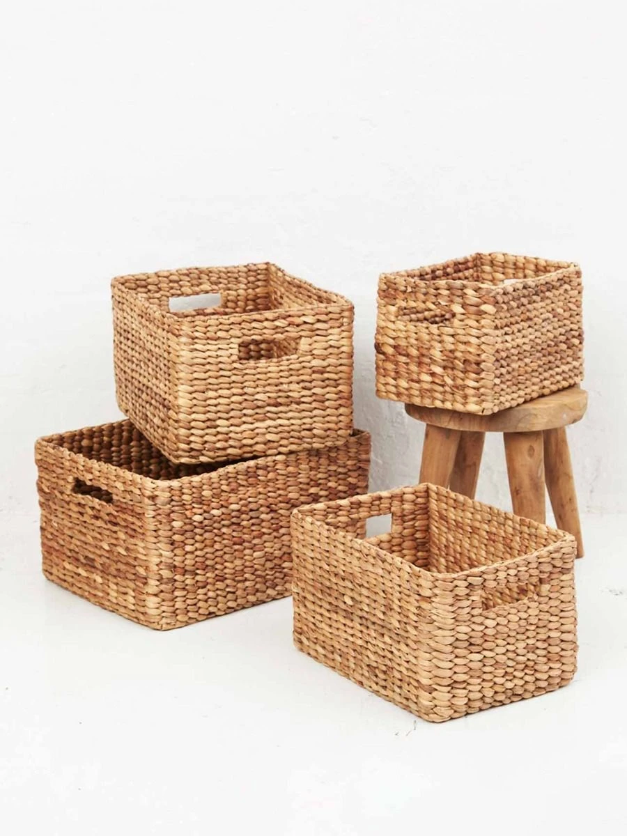 Waterhyacinth Rectangular Storage Basket - Small 4 Waterhyacinth Rectangular Storage Basket - Small - Image 2