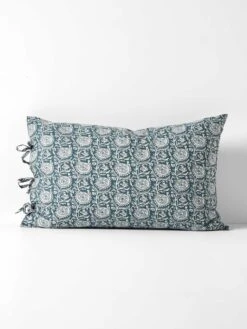Jaipur Standard Pillowcase - Mineral & Indian Teal