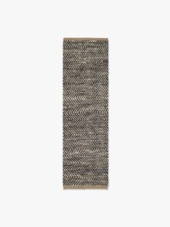 Herringbone Hall Runner - Black/Natural -Best Home jute hall runner herringbone black 2