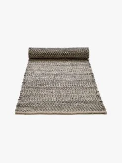 Herringbone Hall Runner - Black/Natural -Best Home jute rug hall runner rolled herringbone black 2
